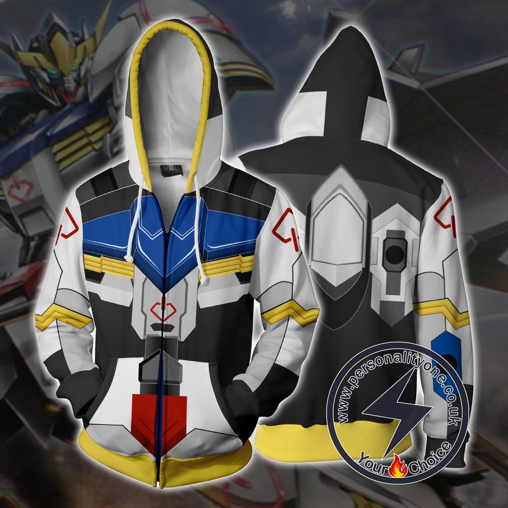 Mobile Suit Gundam Hoodies - Barbatos Zip Up Hoodie Jacket